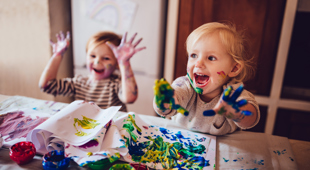 Une palette de peinture pour enfant 100% récup’