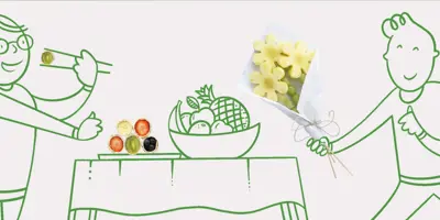 bouquet de fruits pour enfants