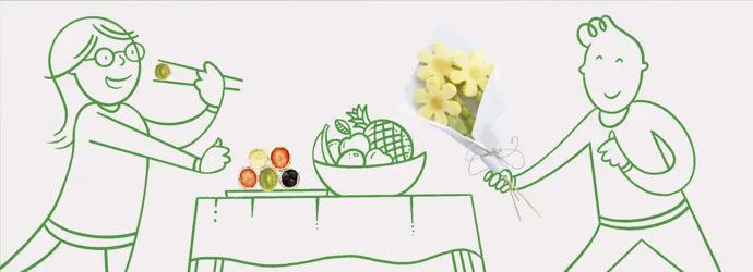 bouquet de fruits pour enfants